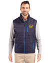 Cal Golden Bears Cutter & Buck Rainier PrimaLoft® Mens Eco Insulated Full Zip Puffer Vest Dark Navy Front Thumbnail Image