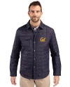 Cal Golden Bears Cutter & Buck Rainier PrimaLoft® Mens Eco Insulated Quilted Shirt Jacket Dark Navy Front Thumbnail Image