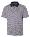 Montana State Bobcats Cutter & Buck Forge Tonal Stripe Stretch Mens Big and Tall Polo Liberty Navy Mannequin Thumbnail Image