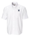 Xavier Musketeers Cutter & Buck Epic Easy Care Nailshead Mens Short Sleeve Dress Shirt White Mannequin Thumbnail Image