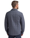 Xavier Musketeers Cutter & Buck Rainier PrimaLoft® Mens Big and Tall Eco Insulated Quilted Shirt Jacket Anthracite Melange Back Thumbnail Image