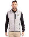 Montana State Bobcats Cutter & Buck Rainier PrimaLoft® Mens Big and Tall Eco Insulated Full Zip Puffer Vest Polished Medium Gray Front Thumbnail Image