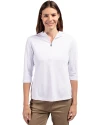 Cutter & Buck Virtue Eco Pique Recycled Half Zip Pullover Womens Hoodie WH PRO_HG 1 Thumbnail Image