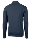 Mannequin back view of a Navy Blue Cutter & Buck Virtue Eco Pique Recycled Quarter Zip Mens Pullover NVBU_MANNB_HG 1 Thumbnail Image