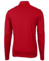 Mannequin back view of a Red Cutter & Buck Virtue Eco Pique Recycled Quarter Zip Mens Pullover Thumbnail Image
