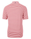Mannequin Back of a Cardinal Red Cutter & Buck Virtue Eco Pique Stripe Recycled Mens Polo Thumbnail Image