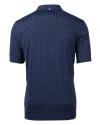 Mannequin back view of a Navy Blue Cutter & Buck Virtue Eco Pique Tile Print Recycled Mens Polo Thumbnail Image