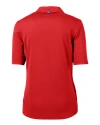 Mannequin back view of a Red Cutter & Buck Virtue Eco Pique Recycled Womens Polo Thumbnail Image