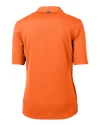 Mannequin back view of an orange Burst Cutter & Buck Virtue Eco Pique Recycled Womens Polo ORB_MANNB_HG 1 Thumbnail Image