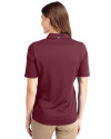 Back profile of a woman wearing a Chutney Cutter & Buck Virtue Eco Pique Recycled Womens Polo CHT PROB_HG 1 Thumbnail Image