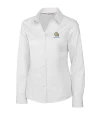 Albany State University Golden Rams Cutter & Buck Epic Easy Care Fine Twill Womens Long Sleeve Dress Shirt White Mannequin Thumbnail Image
