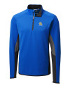 Albany State University Golden Rams Cutter & Buck Traverse Colorblock Stretch Quarter Zip Mens Pullover Chelan Blue Mannequin Thumbnail Image