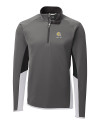 Albany State University Golden Rams Cutter & Buck Traverse Colorblock Stretch Quarter Zip Mens Pullover Elemental Grey Mannequin Thumbnail Image