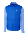 Albany State University Golden Rams Cutter & Buck Stealth Hybrid Quilted Mens Full Zip Windbreaker Jacket Chelan Blue Mannequin Thumbnail Image