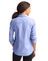 Albany State University Golden Rams Cutter & Buck Stretch Oxford Womens Long Sleeve Dress Shirt French Blue Back Thumbnail Image