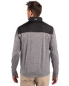 Albany State University Golden Rams Cutter & Buck Stealth Hybrid Quilted Mens Big and Tall Full Zip Windbreaker Jacket Black Back Thumbnail Image