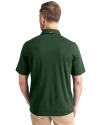 Back profile of a man wearing a Hunter Cutter & Buck Virtue Eco Pique Recycled Mens Polo Thumbnail Image
