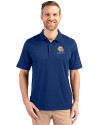 Albany State University Golden Rams Cutter & Buck Forge Stretch Mens Polo Tour Blue Front Thumbnail Image