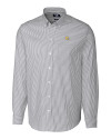 Albany State University Golden Rams Cutter & Buck Stretch Oxford Stripe Mens Long Sleeve Dress Shirt Charcoal Mannequin Thumbnail Image