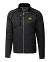 Bowie State Bulldogs Cutter & Buck Mainsail Sweater-Knit Mens Full Zip Jacket Charcoal Heather Mannequin Thumbnail Image