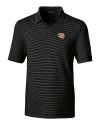 Bethune-Cookman Wildcats Cutter & Buck Forge Pencil Stripe Stretch Mens Polo Black Mannequin Thumbnail Image