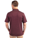 Bethune-Cookman Wildcats Cutter & Buck Forge Pencil Stripe Stretch Mens Polo Bordeaux Back Thumbnail Image