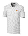 Bethune-Cookman Wildcats Cutter & Buck Forge Pencil Stripe Stretch Mens Polo White Mannequin Thumbnail Image