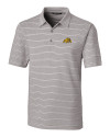 Bowie State Bulldogs Cutter & Buck Forge Epic Confidence Recycled Heathered Stripe Stretch Mens Polo Polished Medium Gray Mannequin Thumbnail Image