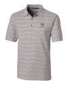 Fort Valley State Wildcats Cutter & Buck Forge Epic Confidence Recycled Heathered Stripe Stretch Mens Polo Polished Medium Gray Mannequin Thumbnail Image