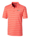 Florida A&M Rattlers Cutter & Buck Forge Epic Confidence Recycled Heathered Stripe Stretch Mens Polo College Orange Mannequin Thumbnail Image