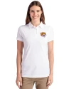 Bethune-Cookman Wildcats Cutter & Buck Advantage Eco Tri-Blend Pique Womens Polo White Front Thumbnail Image