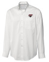 Clark Atlanta Panthers Cutter & Buck Epic Easy Care Fine Twill Mens Long Sleeve Dress Shirt White Mannequin Thumbnail Image