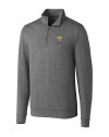 Fort Valley State Wildcats Cutter & Buck Shoreline Heathered Quarter Zip Mens Big and Tall Pullover Charcoal Heather Mannequin Thumbnail Image