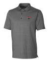 Clark Atlanta Panthers Cutter & Buck Forge Heathered Stretch Mens Polo Charcoal Heather Mannequin Thumbnail Image