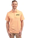 Florida A&M Rattlers Cutter & Buck Virtue Eco Pique Stripe Recycled Mens Polo Orange Burst Front Thumbnail Image