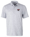 Clark Atlanta Panthers Cutter & Buck Pike Constellation Print Stretch Mens Polo Polished Medium Gray Mannequin Thumbnail Image