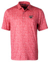 Clark Atlanta Panthers Cutter & Buck Pike Constellation Print Stretch Mens Polo Red Mannequin Thumbnail Image