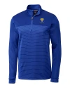 Fort Valley State Wildcats Cutter & Buck Traverse Stretch Eco Stripe Quarter Zip Mens Pullover Tour Blue Mannequin Thumbnail Image