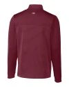 Bethune-Cookman Wildcats Cutter & Buck Traverse Stretch Eco Stripe Quarter Zip Mens Pullover Bordeaux Mannequin Back Thumbnail Image
