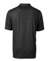 Clark Atlanta Panthers Cutter & Buck Pike Micro Floral Print Stretch Mens Polo Black Mannequin Back Thumbnail Image