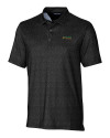 Florida A&M Rattlers Cutter & Buck Pike Micro Floral Print Stretch Mens Polo Black Mannequin Thumbnail Image