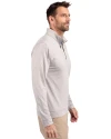 Clark Atlanta Panthers Cutter & Buck Stealth Heathered Quarter Zip Mens Pullover Polished Medium Gray Side Thumbnail Image