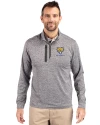 Fort Valley State Wildcats Cutter & Buck Stealth Heathered Quarter Zip Mens Pullover Elemental Grey Front Thumbnail Image
