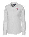Howard Bison Cutter & Buck Stretch Oxford Womens Long Sleeve Dress Shirt White Mannequin Thumbnail Image