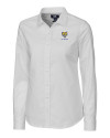 Fort Valley State Wildcats Cutter & Buck Stretch Oxford Womens Long Sleeve Dress Shirt White Mannequin Thumbnail Image
