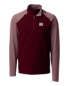 Morehouse Maroon Tigers Cutter & Buck Response Lightweight Hybrid Quarter Zip Mens Pullover Windbreaker Bordeaux Mannequin Thumbnail Image