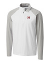 Morehouse Maroon Tigers Cutter & Buck Response Lightweight Hybrid Quarter Zip Mens Pullover Windbreaker White Mannequin Thumbnail Image