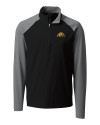 Bowie State Bulldogs Cutter & Buck Response Lightweight Hybrid Quarter Zip Mens Pullover Windbreaker Black Mannequin Thumbnail Image