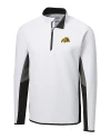 View image 3: Bowie State Bulldogs Cutter & Buck Traverse Colorblock Stretch Quarter Zip Mens Pullover White Mannequin
