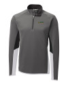 Florida A&M Rattlers Cutter & Buck Traverse Colorblock Stretch Quarter Zip Mens Pullover Elemental Grey Mannequin Thumbnail Image